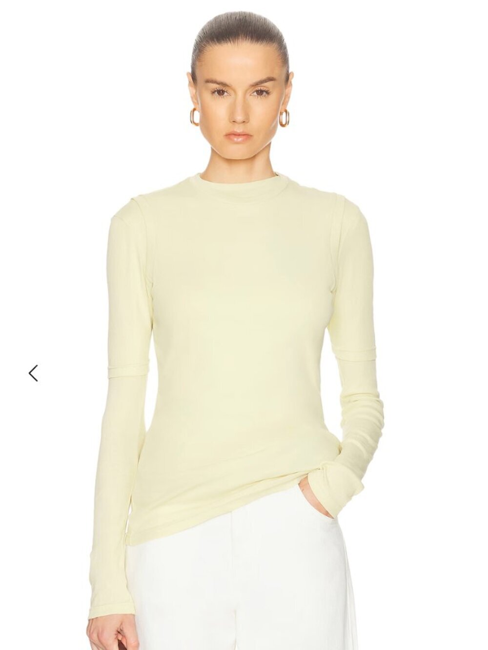Jil Sander Long Sleeve Top in Lime Wash size small